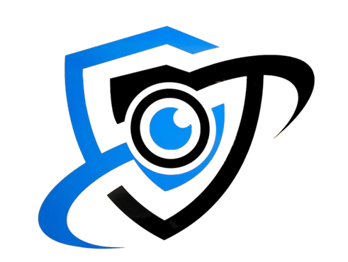 logo aziendale, nero e blu con sfondo trasparente